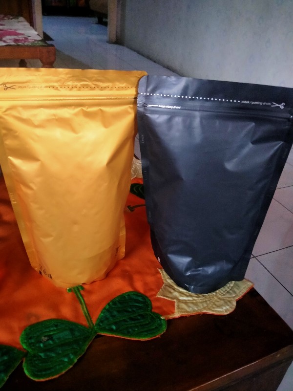 Flat Bottom Aluminium Foil Warna 750 Gram Kemasan Kopi Kpack Isi 50