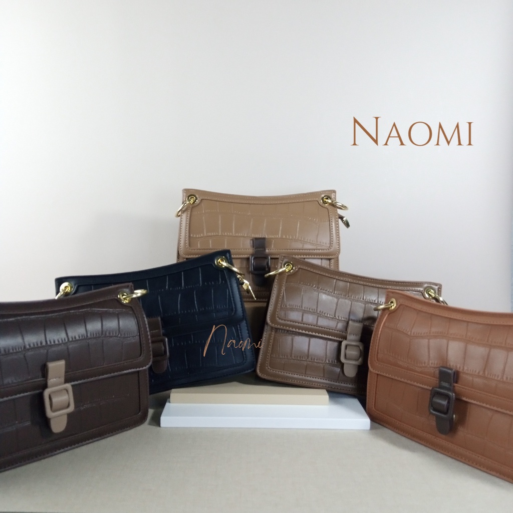 NAOMI - Chelsea Bag Sling Bag Import Long Strap Bag - Tas Wanita Kulit Premium - Slempang Tas Hangout - Tas Wanita - Tas Naomi - Naomi Bag - women bag