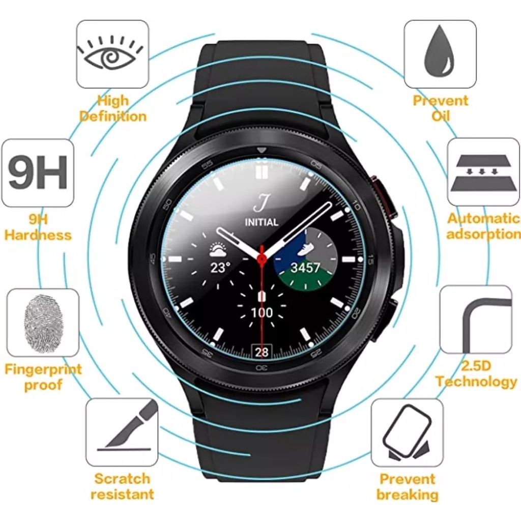 Tempered glass samsung Galaxy Watch 4 5 CLASSIC ACTIVE 42mm 46mm 40MM 44MM Galaxy watch 5 Pro anti gores