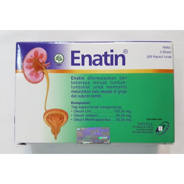 ENATIN BLISTER 9 KAPSUL OBAT HERBAL BATU GINJAL