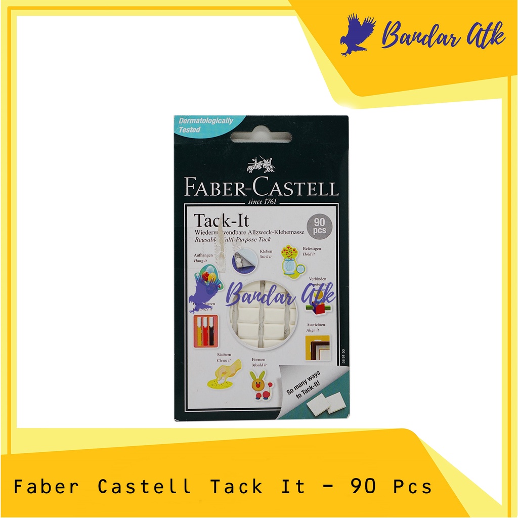 Faber Castell Tack It Lem Serbaguna 50 grm White Putih [1 PACK 90 PCS]