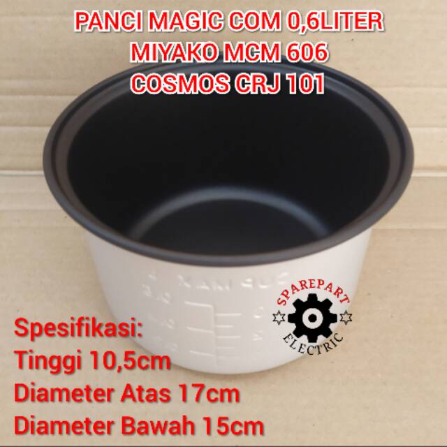 PANCI TEFLON UNTUK MAGIC COM - RICE COOKER 0,6 LITER MIYAKO