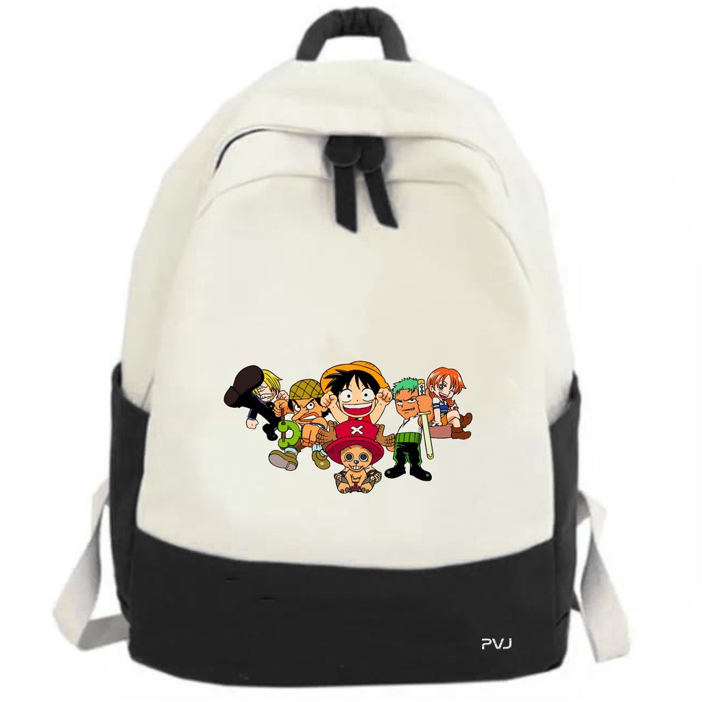 PVJ Tas One Piece Monkey Luffy Anime Ransel Anak Sekolah Backpack School