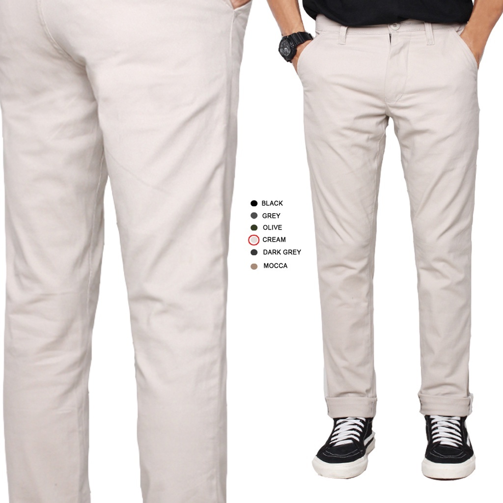 CELANA CHINO PRIA PANJANG SLIMFIT / CELANA CHINOS POLOS / CELANA CHINOS ORIGINAL