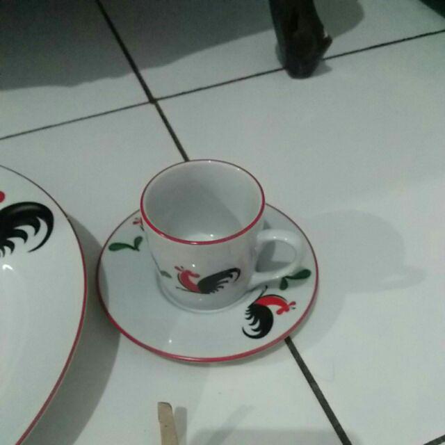 Cangkir Espresso / Cangkir Kopi / Cangkir Keramik / Cup And Saucer / Cangkir / Cangkir Kukuruyuk