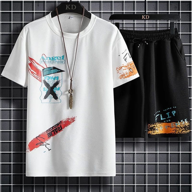NEW PRODUK STELAN ANGEL> pakaian pria > 1 set celana + baju pria> fashion terbaru