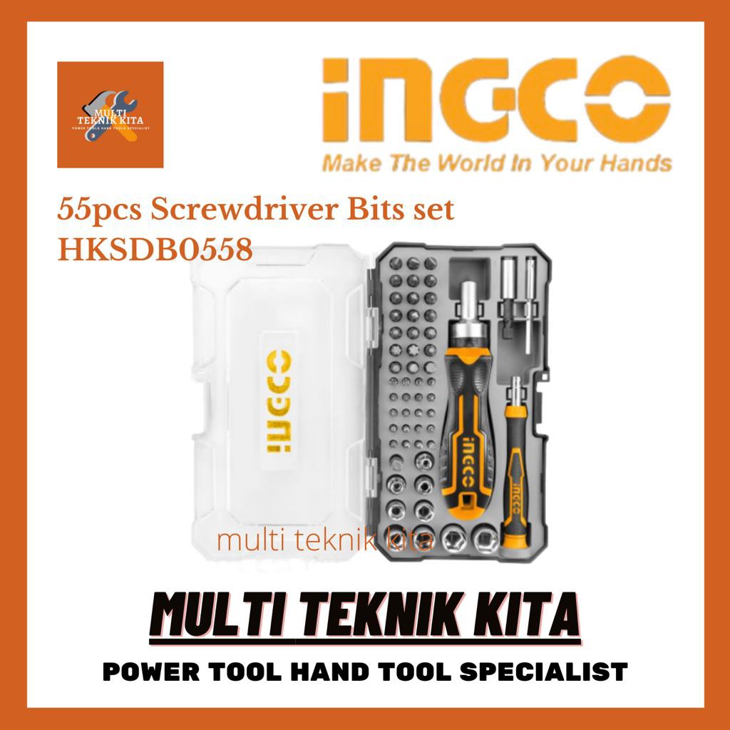 INGCO 55pcs Precision Screwdriver set HKSDB0558 Obeng Presisi perkakas Obeng Presisi Tool 55 Pcs Pre