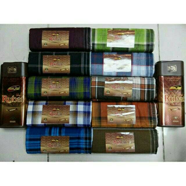 GROSIR SARUNG TENUN 10PCS: Sarung Atlas RUBAT CP Box BUKAN SARCEL / SARUNG CELANA
