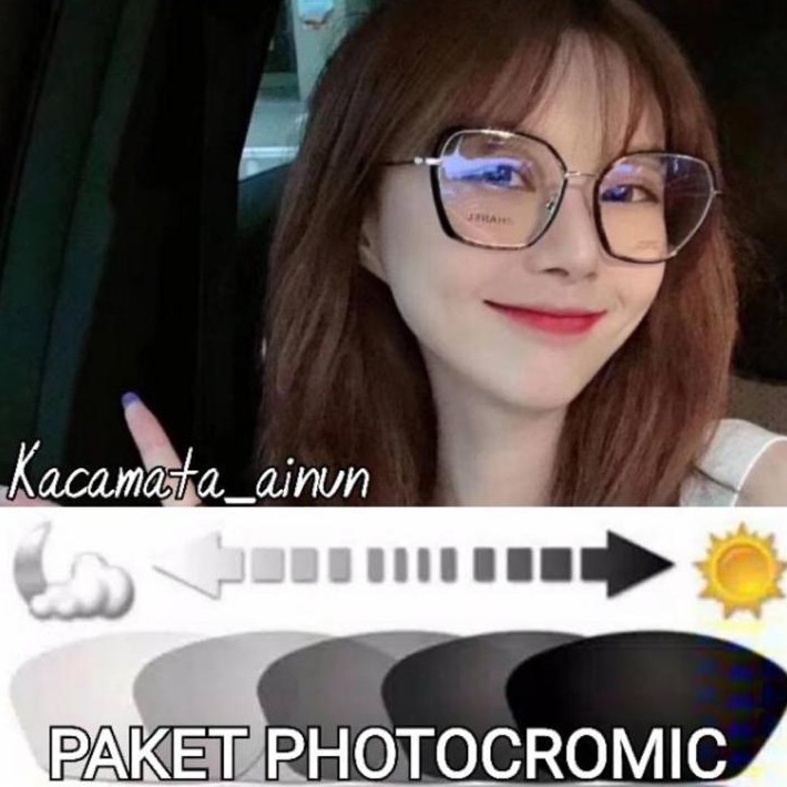 Frame kacamata chanel trendy | gratis lensa photocromic minus / normal | kacamata wanita.