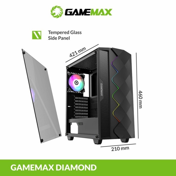 PC Case Gamemax Black Diamond ATX