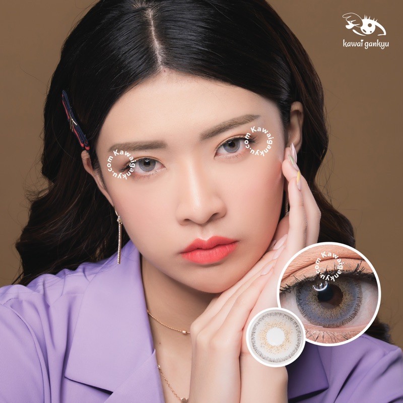 KawaiGankyu softlens - Princess sole three gray (1botol)