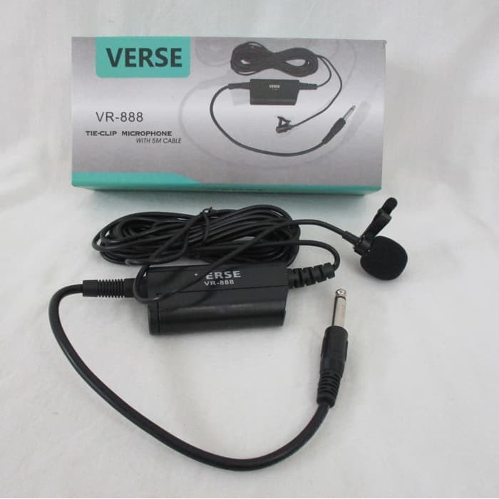 Mic Jepit VERSE VR-888 / Mikropon Kancing/ Mik Kancing With Kabel 5M***TOP