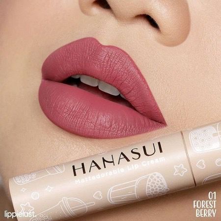 Hanasui Mattedorable Lip Cream | Matte Dorable LipCream Lipstick Cair Mate Hanasui | BOBA EDITION-01 Forest Berry