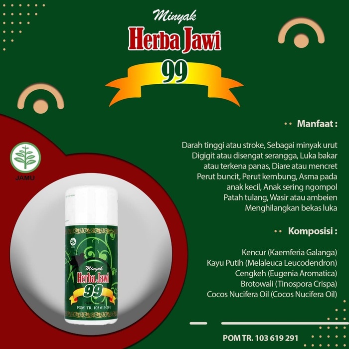 Minyak Herba Jawi 99 But But | But-But | Minyak Butbut | Butbut Herbal Urut Asli Original