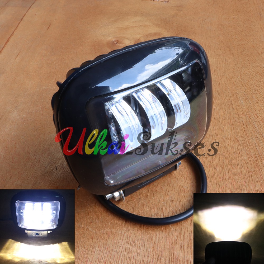 Lampu Tembak Motor Dan Mobil l Lampu Super Terang Cahaya Fokus C02 Led Projector Lensa Daymaker 12V 18V Waterproof Universal Murah