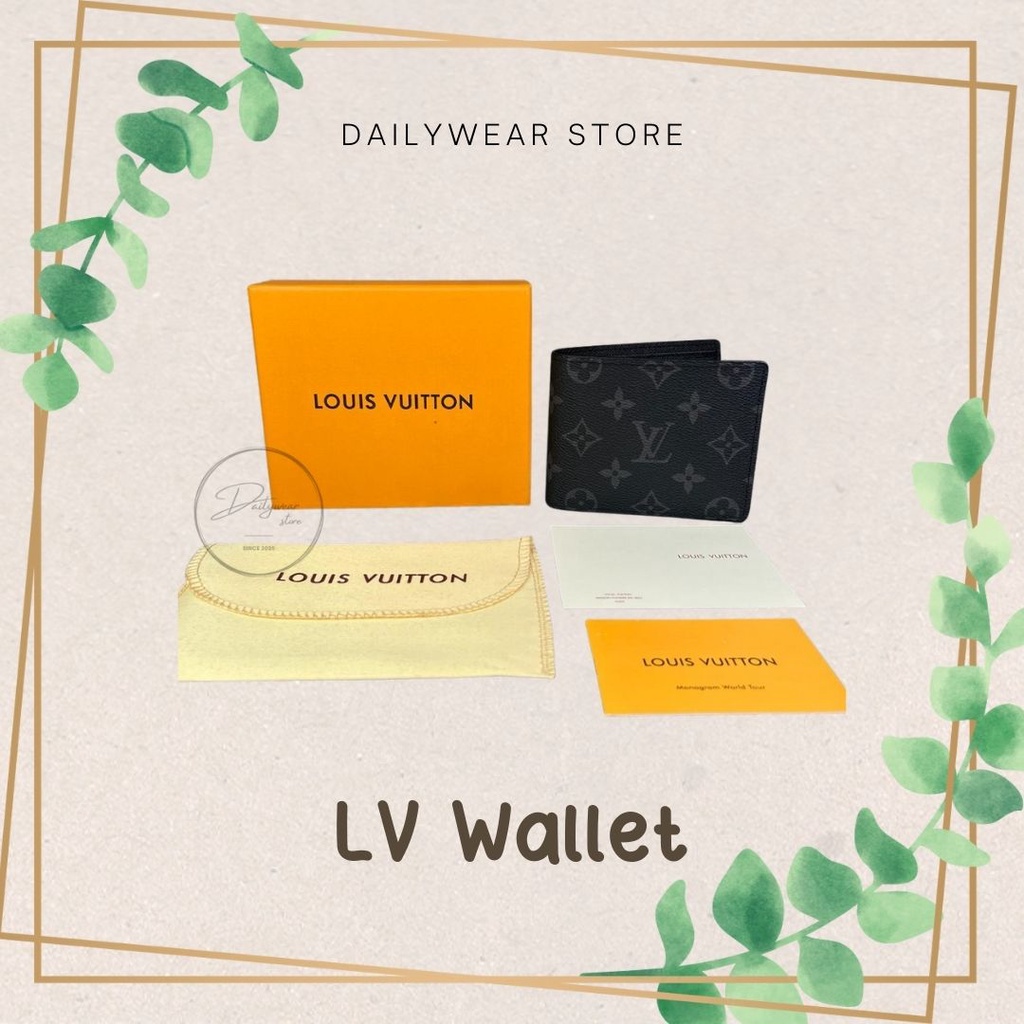 Louis Vuitton Men Wallet / Dompet Lipat Pria / Original / Kulit / Murah / Gratis Ongkir