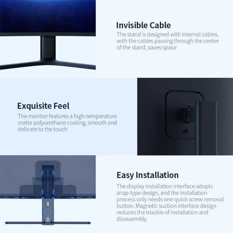 Xiaomi Ultra Wide Curved Gaming Monitor 1440P 144Hz Free-Sync 34 Inch