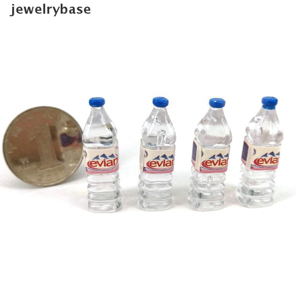 Base 4Pcs / Set Mainan Miniatur Botol Minum Skala 1: 12 Untuk Aksesoris Dapur Rumah Boneka