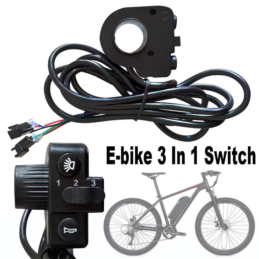 R-FLOWER E-bike 3in1 Saklar Aksesoris Akselerator Throttle Sepeda Listrik Lampu Klakson