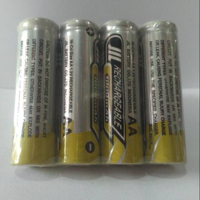 batteryJIL rechargeable AA 1000 mAh harga satuan