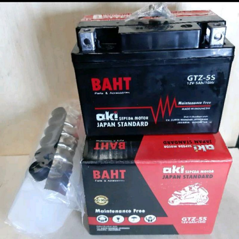 MURAH Aki Motor Terlaris Merk BATH GTZ-5S MF (Tipe Kering) 12V5Ah/10HR