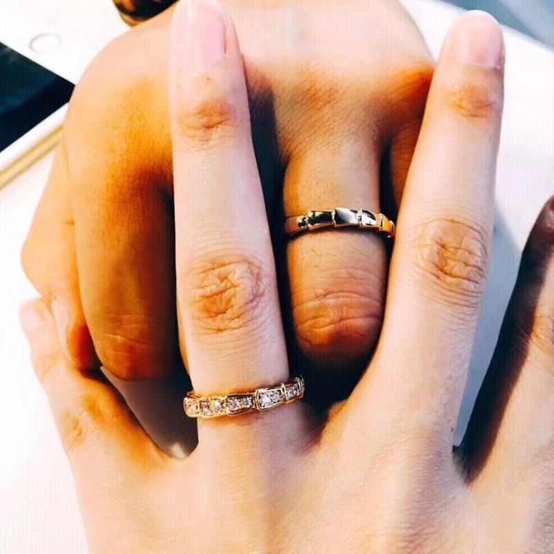 Cincin Berlian Mewah Warna Rose Gold Untuk Pasangan