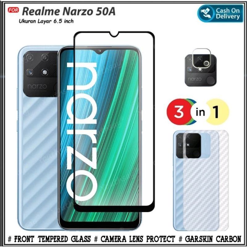 tempered glass full lapis hitam type hp Narzo 20/20a/20i/20 pro/30/30a/30i/50/50a/50i