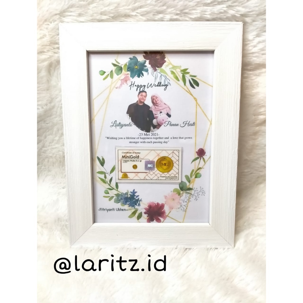 

Frame Gift Series Custome (Wedding,Birthday, Graduation) + MG 0.05gr + Extra Buble