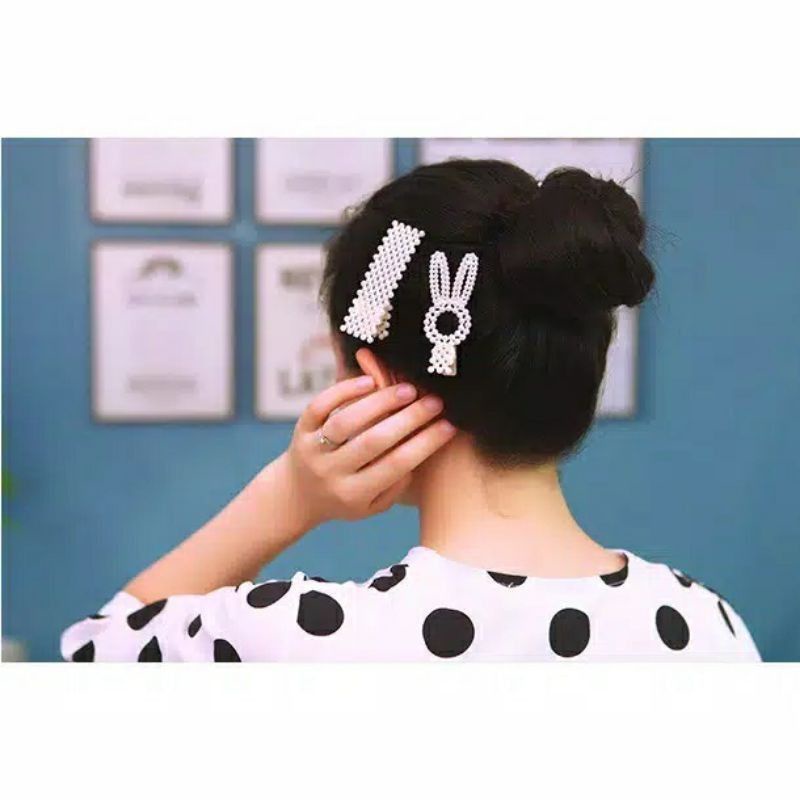 Jepitan Rambut Mutiara Fashion Korea Impor Jepit Pearl Hairclip Hairpin