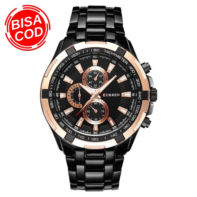 CURREN 8023 Jam Tangan Pria Analog Stainless Steel Chronograph Tidak Aktif WATCHKITE WKOS
