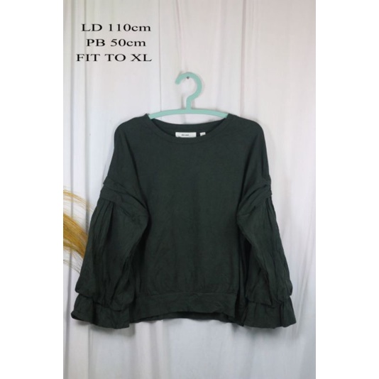 OLA TOP BLOUSE LENGAN BALON KATUN CARLINA