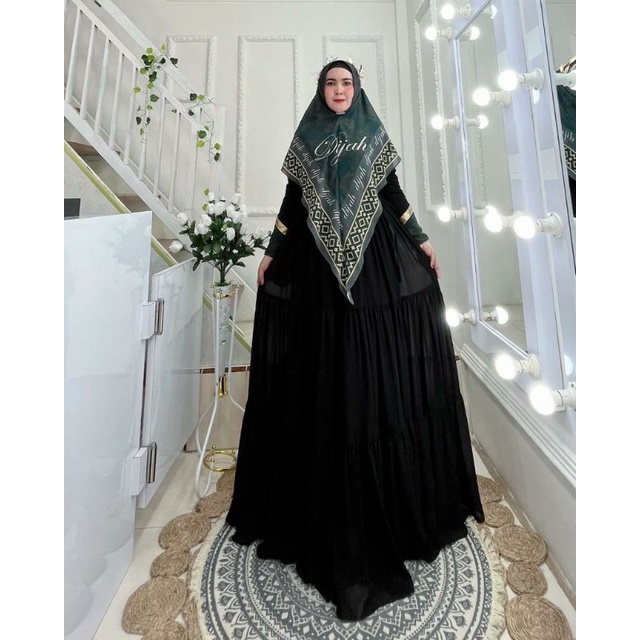 Dijah 658 ORI by Dijah / Gamis Set Syar'i / Gamis Pesta / Gamis Syar'i Polos / Gamis Mewah / Dress Muslimah / Baju Syar'i Terbaru / Fashion Muslimah Branded-1
