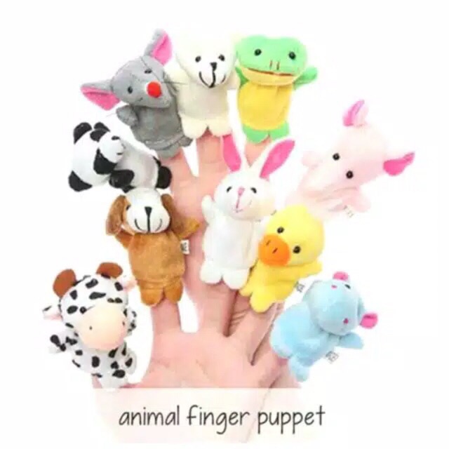  Boneka  Jari Bintang Lucu Animal Finger Puppet Mainan  