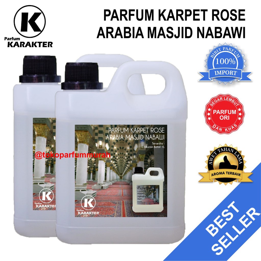 Parfum Karpet Nabawi Wangi Tahan Lama | Pewangi Karpet dan Sajadah | UK 1 LITER | Bisa Cod | Terlaris