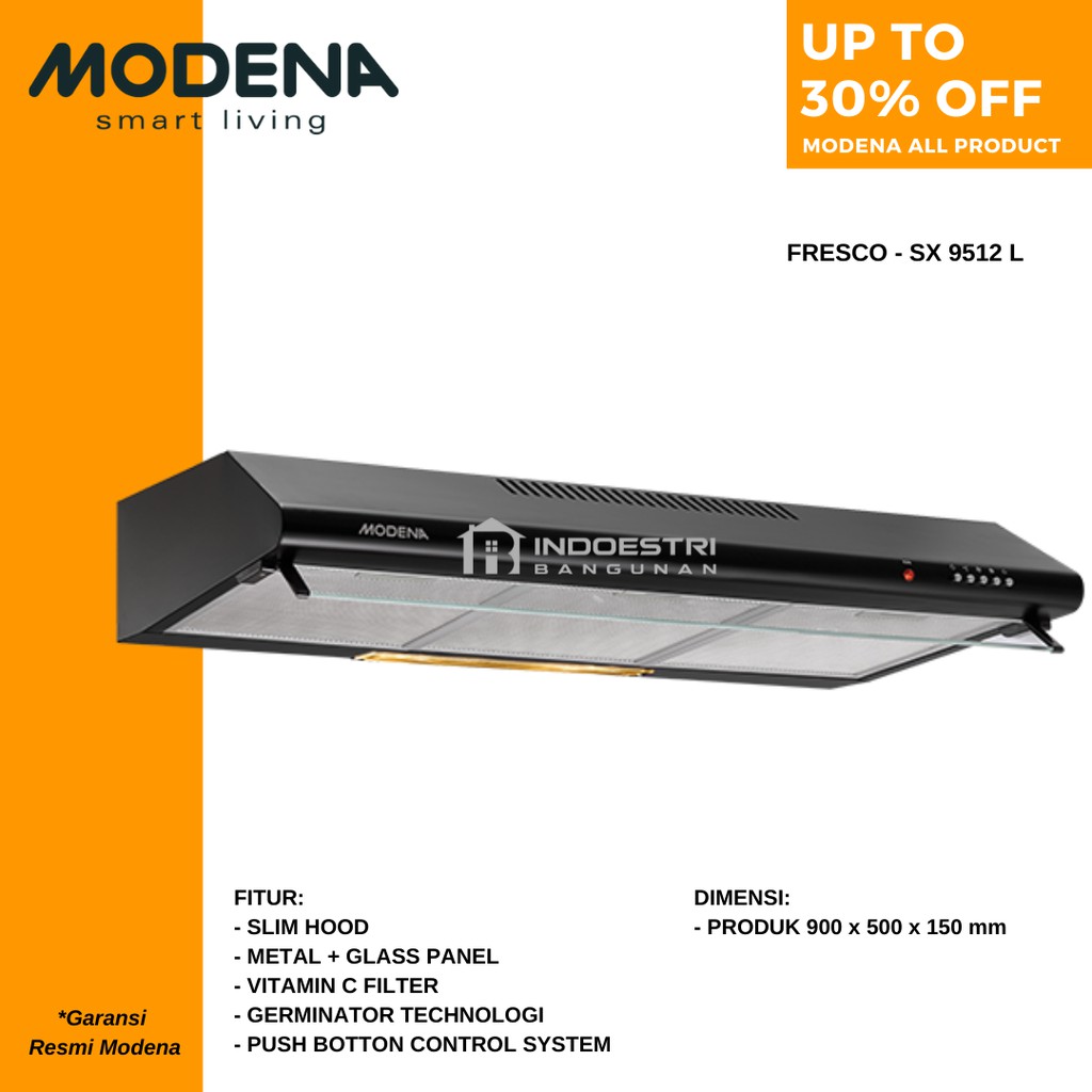Slim Hood Modena SX 9512 L / Cooker Hood Modena SX 9512 L Fresco (90 cm)