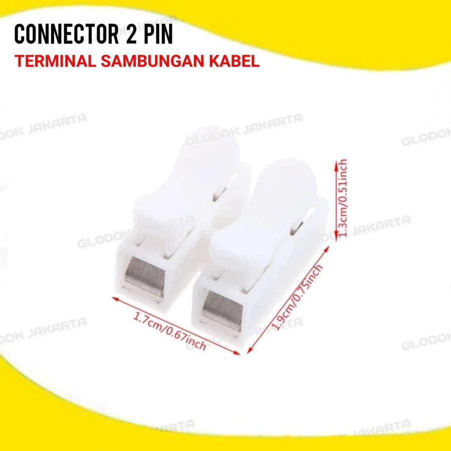 Terminal Sambungan Kabel 2 Jalur Quick Connect Wire 2 Pin CH2