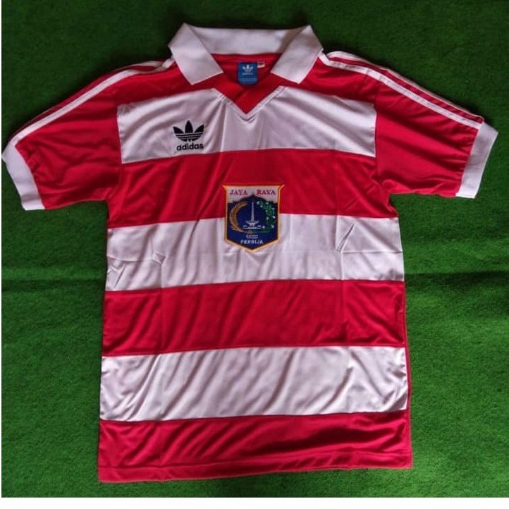 Jersey Persija Retro Jakarta Jakmania Jakartans Original Merchandise Atribut Bola Tahun 1985 Merah