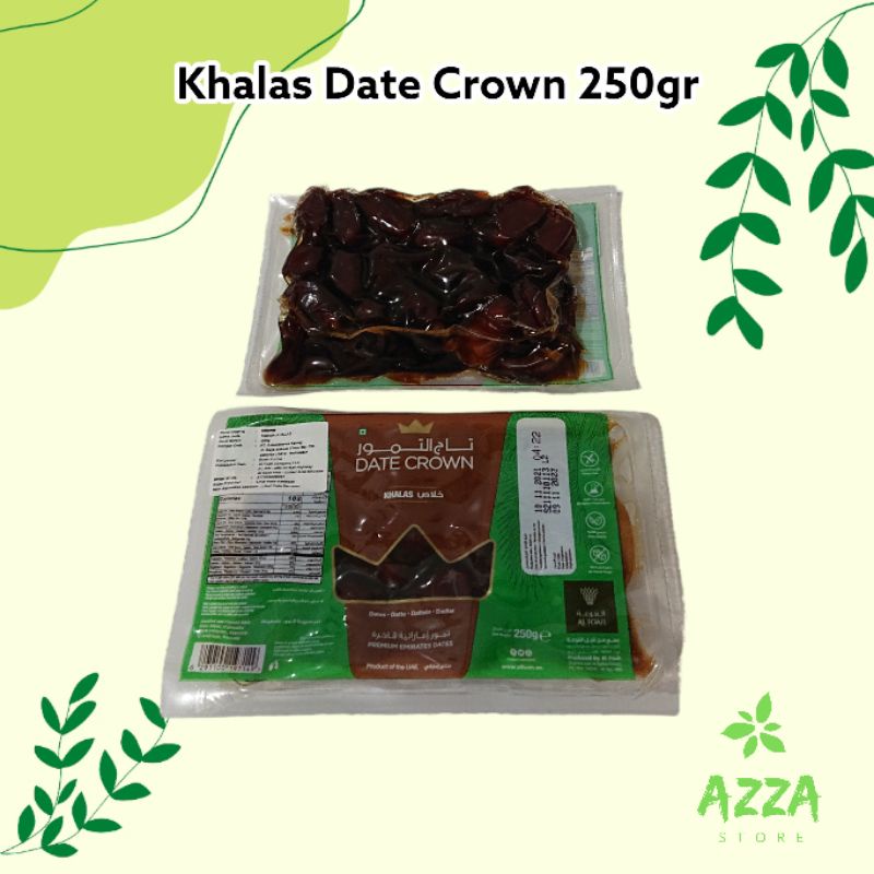 Date Crown Khalas 250 gram Kemasan Vakum