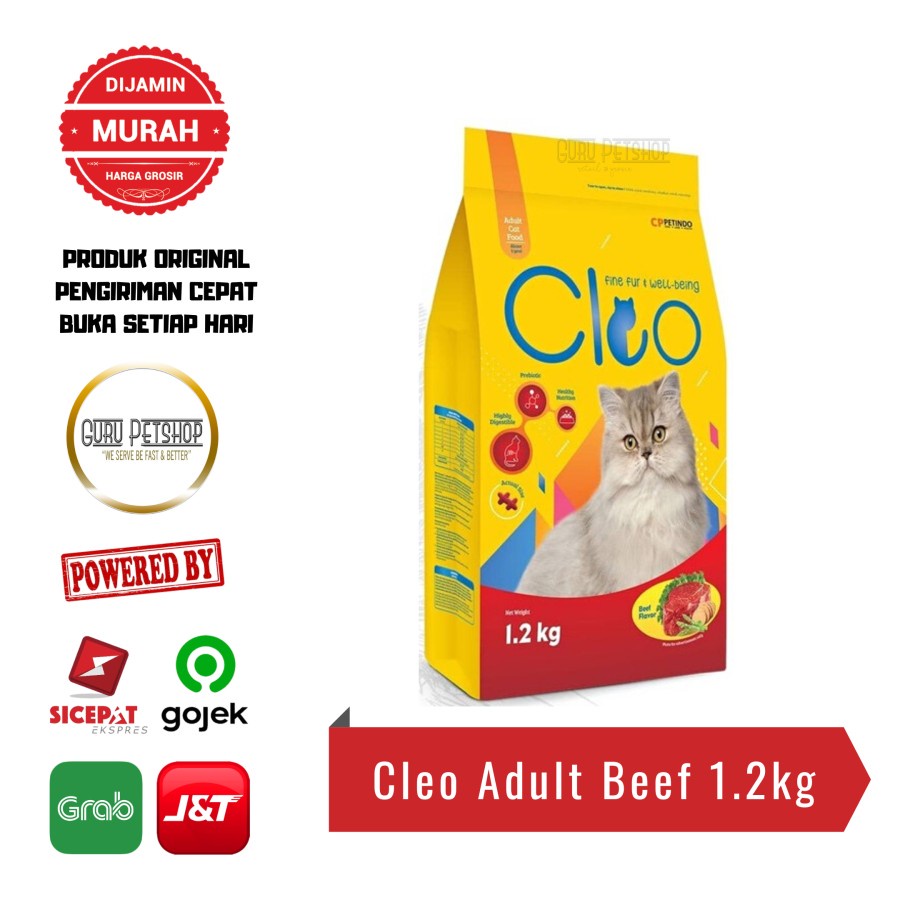 Cleo Beef 1.2kg Freshpack Makanan Kucing Cleo Cat Food Beef Flavor