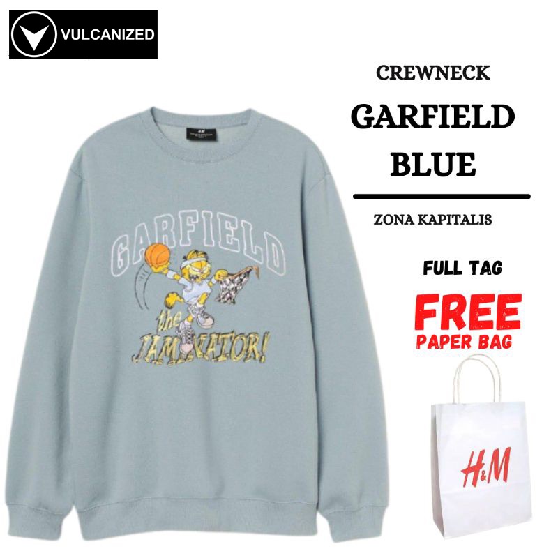 CREWNECK H&amp;M GARFIELD BLUE