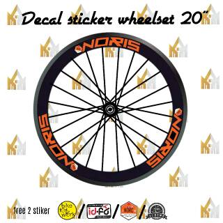 Sticker Decal Stiker velg rims pacific noris sepeda lipat