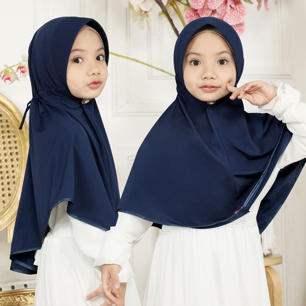 Hijab Instan Anak Bergo Syakira Serut Kerudung Anak Jersey Airis Pasar Hija'b