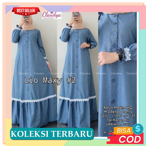 New Gamis Felicia Maxy // Gamis Wanita Premium / Baju Gamis Wolfice / Gamis Kasual / Gamis Remaja Mo