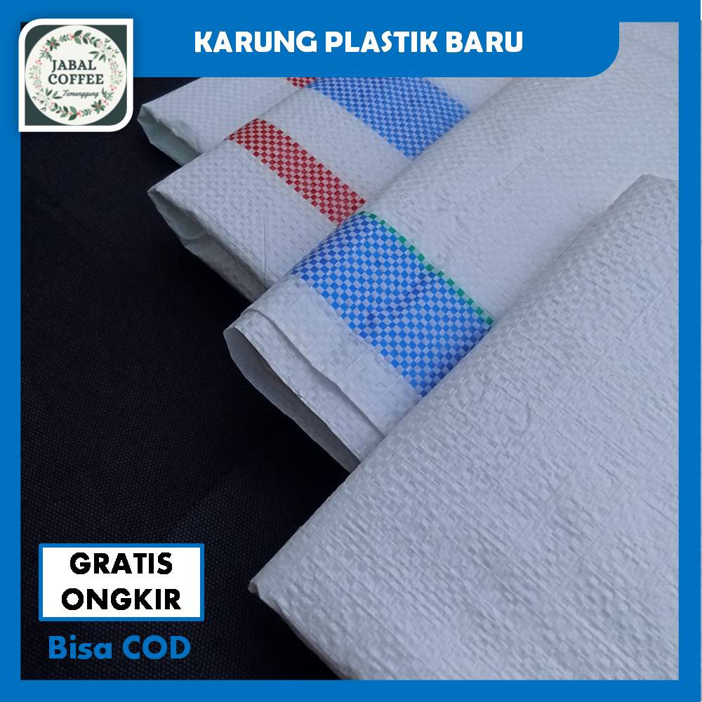 Karung Plastik Baru Ukuran 60 Cm X 100 Cm / Karung Plastik Putih Polos j115