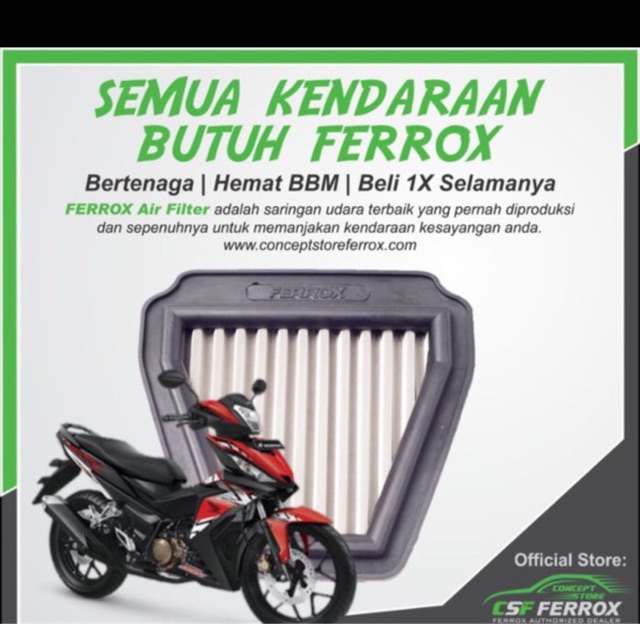 Filter udara ferrox supra gtr 150 air filter ferrox supra gtr 150
