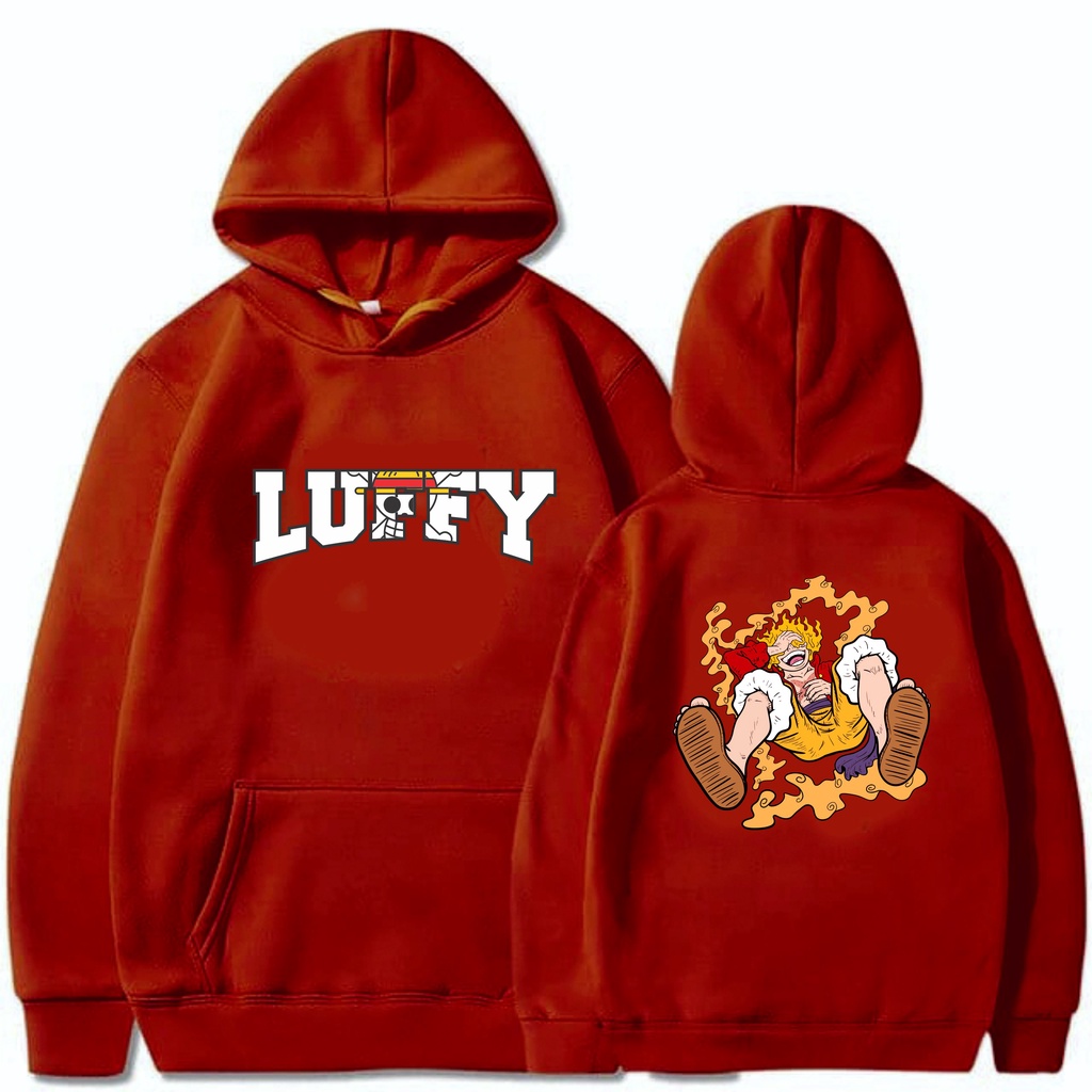 LUFFY Laugh Jumper Hoodie II LUFFY Laugh Sweater Hoodie II Sweter Oblong Topi Sz M - XL ( Pria &amp; Wanita / Anak &amp; Dewasa )