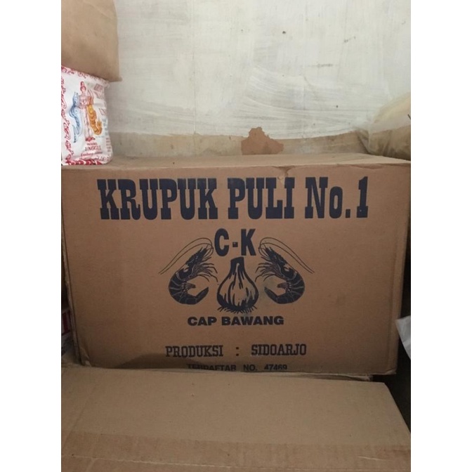 

Kerupuk Puli Cap Bawang 5kg / Kerupuk Gendar 5 kg / Krupuk Puli Dus