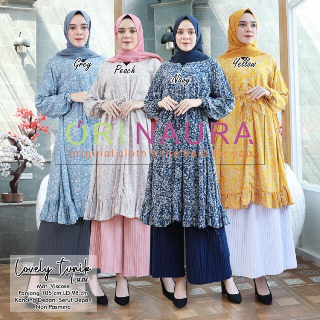 ATASAN MUSLIM  WANITA TUNIK BAJU  WANITA FASHION TUNIK 