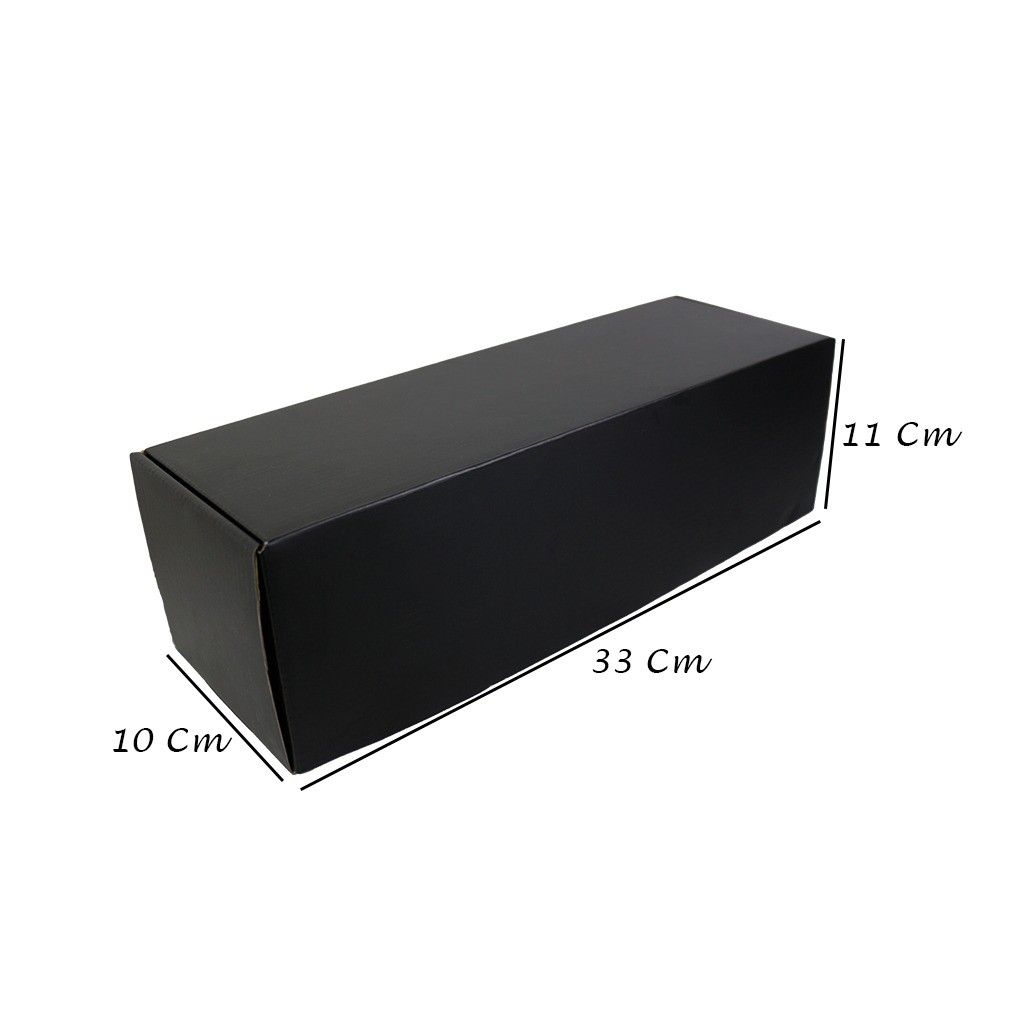 Box full hitam corrugated die cut kokoh untuk kotak kue bolu , packaging clothing gulung, tumblr dll