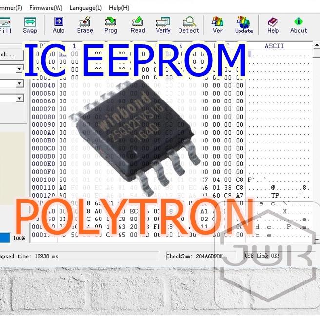 ⅍ IC Eeprom Include Firmware TV LED Polytron Siap Pakai ❋